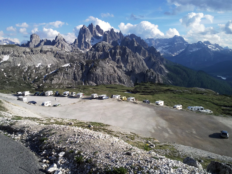 An der Auronzo Hütte auf 2350m