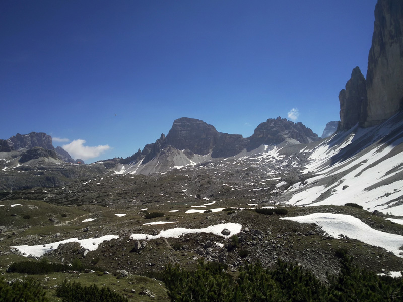An der Auronzo Hütte auf 2350m